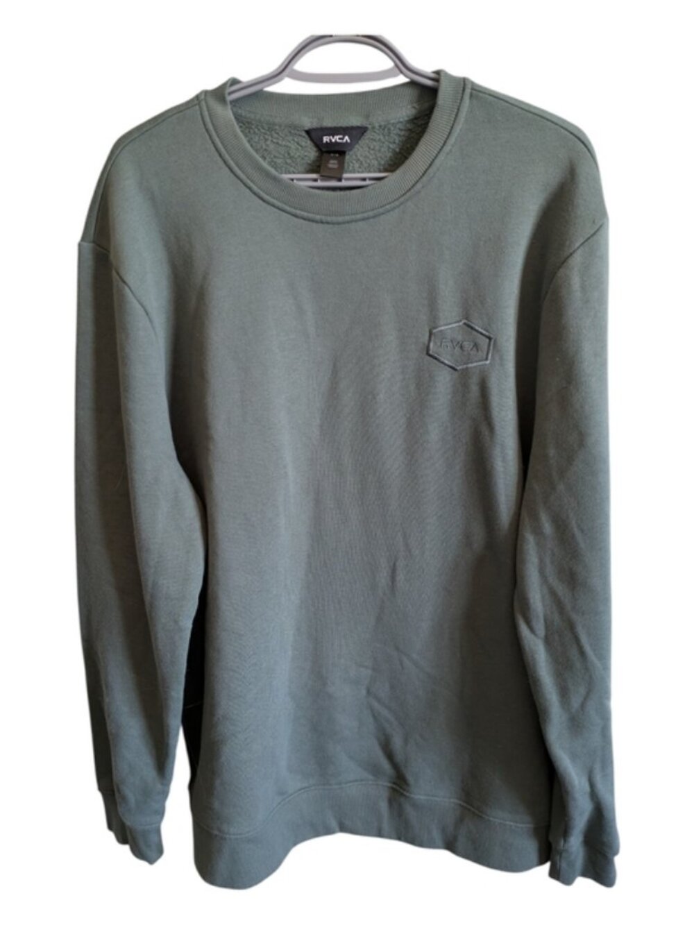 RVCA Men's Crewneck Sweater Green Size XL